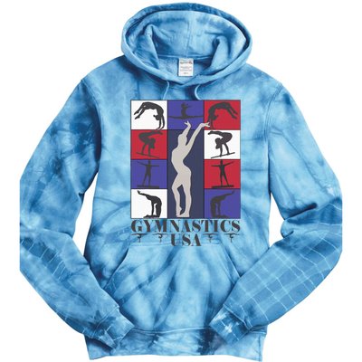 Gymnastics Usa Support The Team Sport American Flag Lover Tie Dye Hoodie