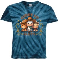 Giddy Up Sluts Funny Western Cowgirl Ranch Rodeo Country Cow Kids Tie-Dye T-Shirt