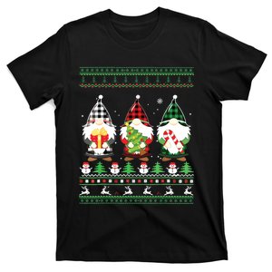 Gnome Ugly Sweater Funny Christmas Family Pajamas Gnomes T-Shirt