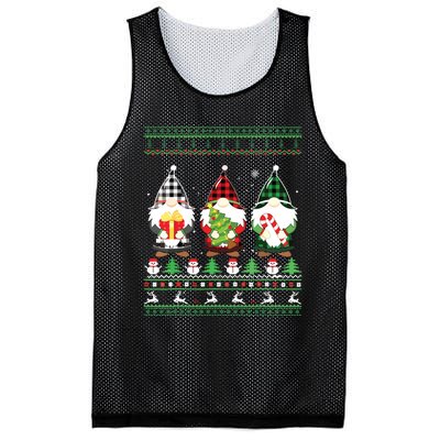 Gnome Ugly Sweater Funny Christmas Family Pajamas Gnomes Mesh Reversible Basketball Jersey Tank