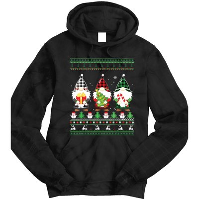 Gnome Ugly Sweater Funny Christmas Family Pajamas Gnomes Tie Dye Hoodie