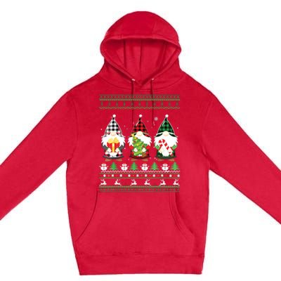 Gnome Ugly Sweater Funny Christmas Family Pajamas Gnomes Premium Pullover Hoodie