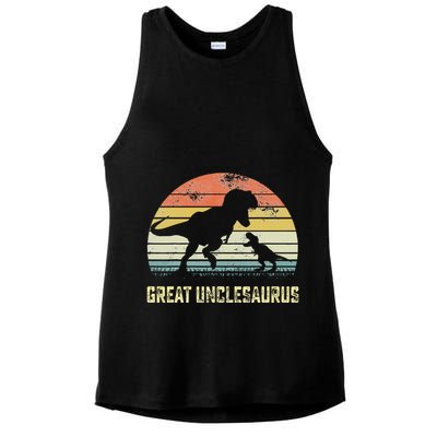 Great Unclesaurus T Rex Dinosaur Great Uncle Saurus Ladies PosiCharge Tri-Blend Wicking Tank