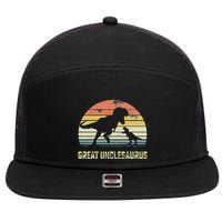 Great Unclesaurus T Rex Dinosaur Great Uncle Saurus 7 Panel Mesh Trucker Snapback Hat