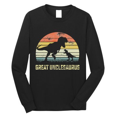 Great Unclesaurus T Rex Dinosaur Great Uncle Saurus Long Sleeve Shirt