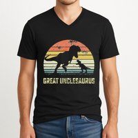 Great Unclesaurus T Rex Dinosaur Great Uncle Saurus V-Neck T-Shirt