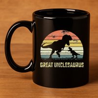 Great Unclesaurus T Rex Dinosaur Great Uncle Saurus 11oz C Handle Ceramic Mug