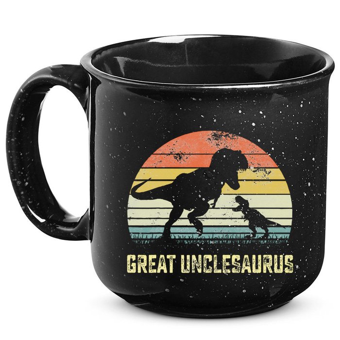 Great Unclesaurus T Rex Dinosaur Great Uncle Saurus 15oz Campfire Ceramic Mug