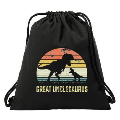 Great Unclesaurus T Rex Dinosaur Great Uncle Saurus Drawstring Bag