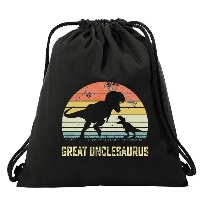 Great Unclesaurus T Rex Dinosaur Great Uncle Saurus Drawstring Bag