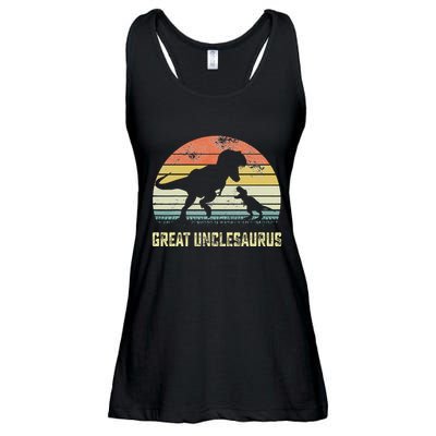 Great Unclesaurus T Rex Dinosaur Great Uncle Saurus Ladies Essential Flowy Tank