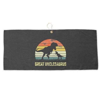 Great Unclesaurus T Rex Dinosaur Great Uncle Saurus Large Microfiber Waffle Golf Towel