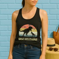 Great Unclesaurus T Rex Dinosaur Great Uncle Saurus Womens Tank Top