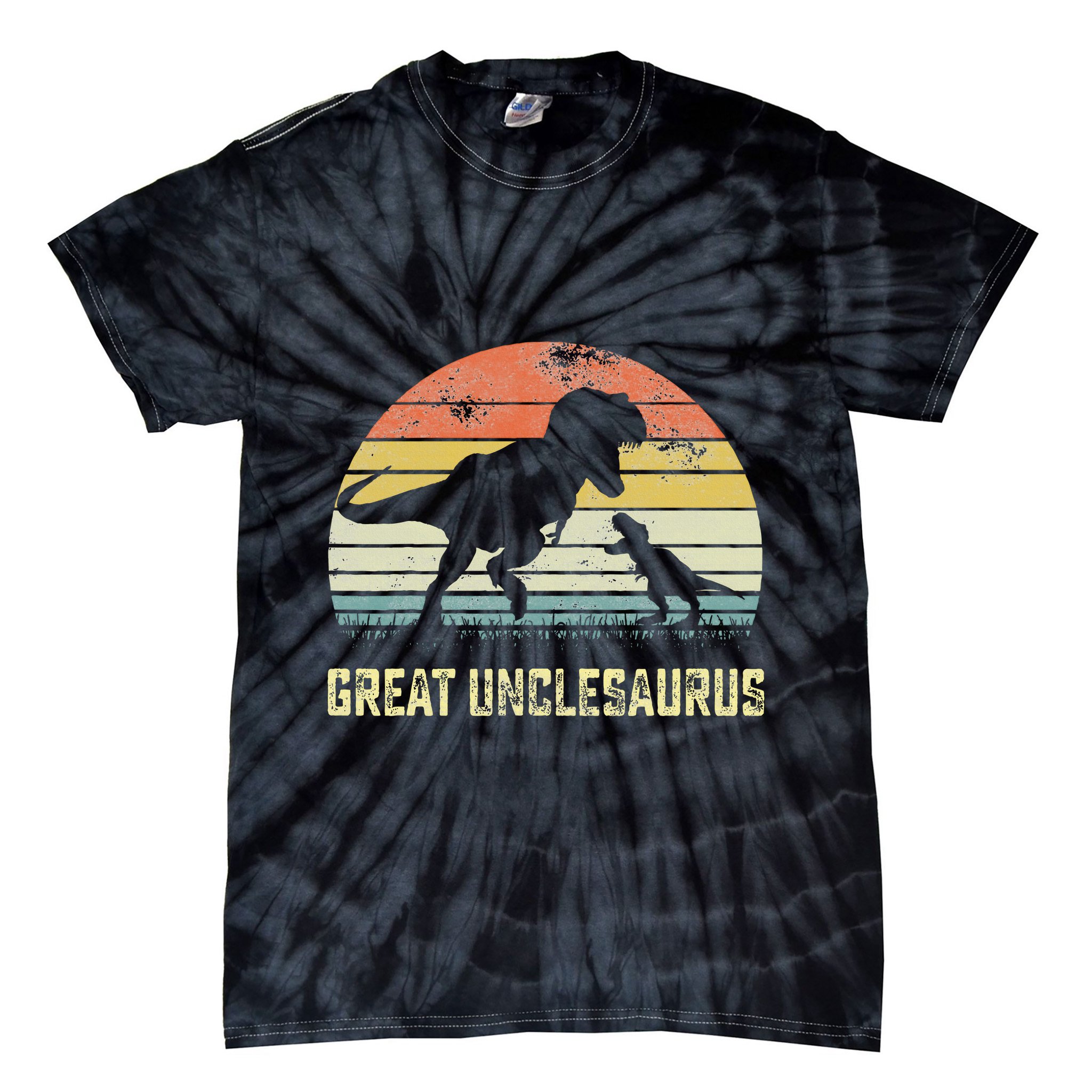 Great Unclesaurus T Rex Dinosaur Great Uncle Saurus Tie-Dye T-Shirt