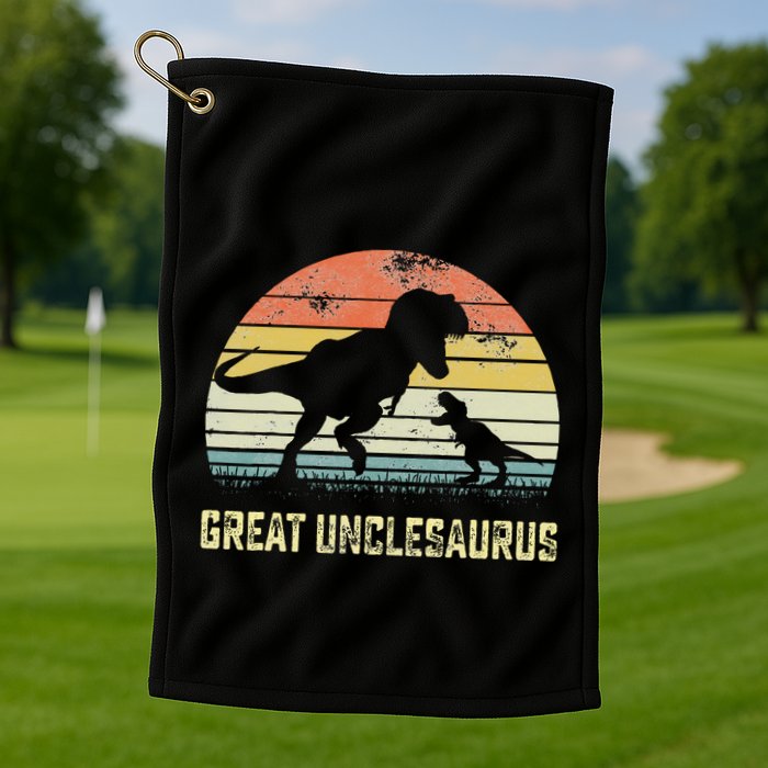 Great Unclesaurus T Rex Dinosaur Great Uncle Saurus Golf Towel
