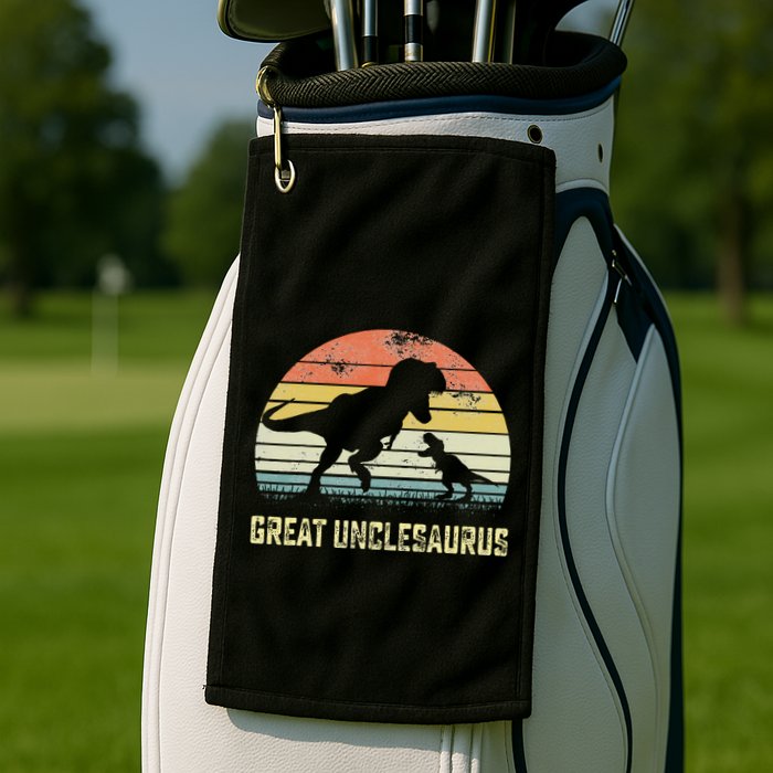 Great Unclesaurus T Rex Dinosaur Great Uncle Saurus Golf Towel