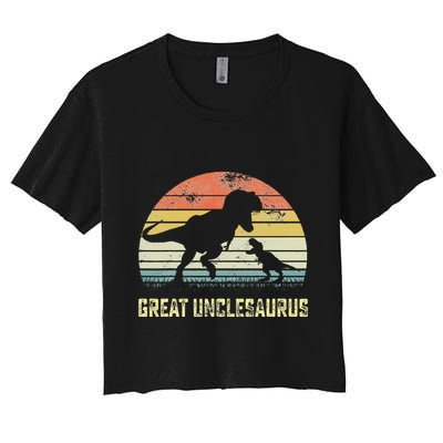 Great Unclesaurus T Rex Dinosaur Great Uncle Saurus Crop Top