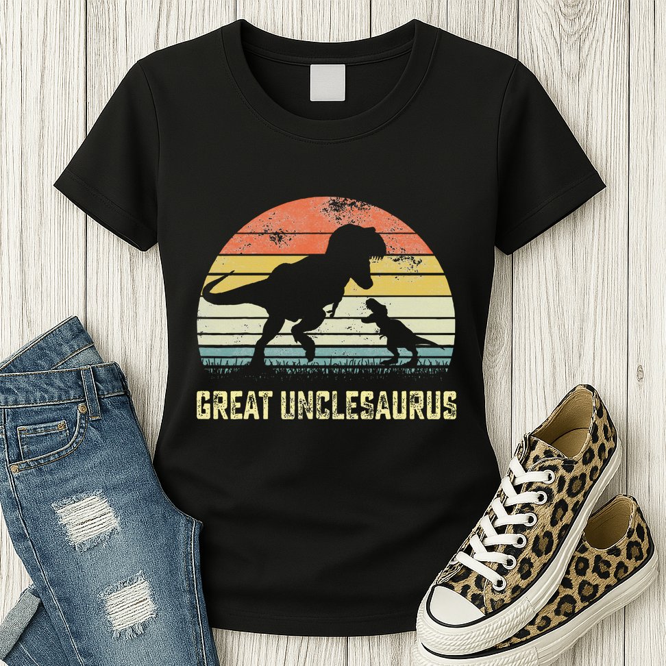 Great Unclesaurus T Rex Dinosaur Great Uncle Saurus Womens T-Shirt