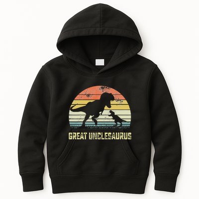 Great Unclesaurus T Rex Dinosaur Great Uncle Saurus Kids Hoodie