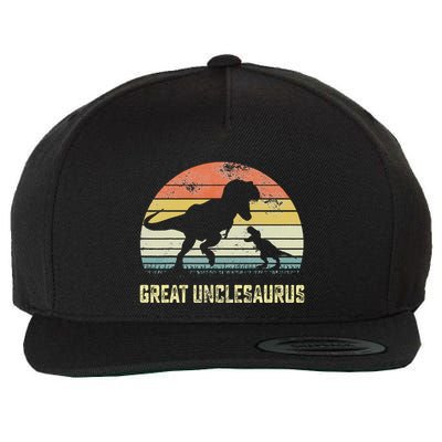 Great Unclesaurus T Rex Dinosaur Great Uncle Saurus Wool Snapback Cap