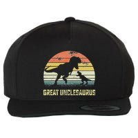 Great Unclesaurus T Rex Dinosaur Great Uncle Saurus Wool Snapback Cap