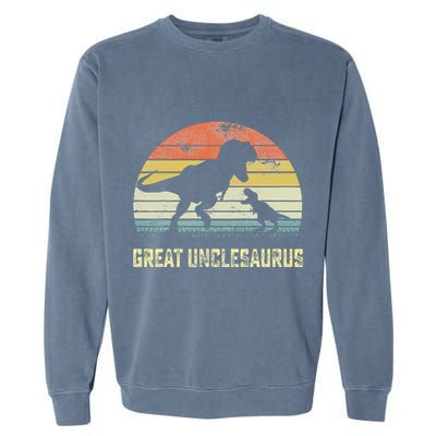 Great Unclesaurus T Rex Dinosaur Great Uncle Saurus Garment-Dyed Sweatshirt