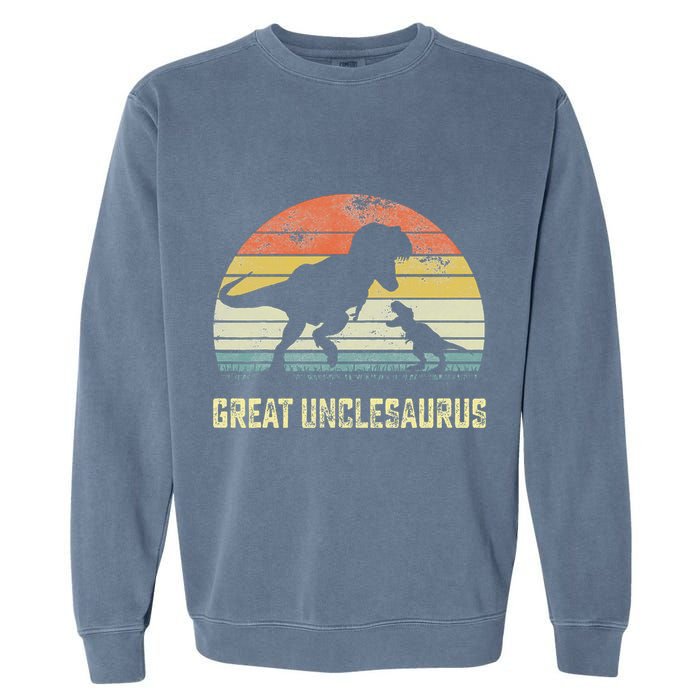 Great Unclesaurus T Rex Dinosaur Great Uncle Saurus Garment-Dyed Sweatshirt
