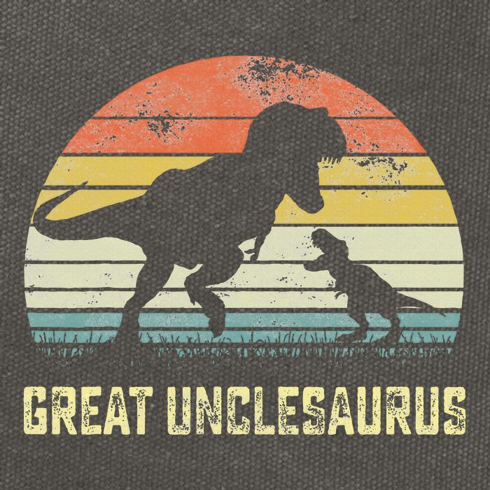 Great Unclesaurus T Rex Dinosaur Great Uncle Saurus Cotton Canvas Backpack