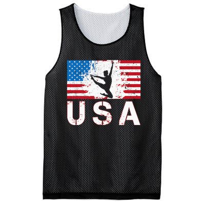 Gymnastics Usa Team American Flag Heart Us Gymnast Mesh Reversible Basketball Jersey Tank