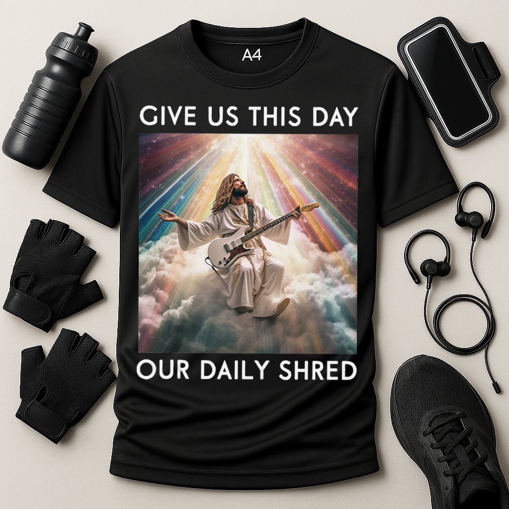 Give Us This Day Our Daily Shred Jesus Christian Performance Shirt