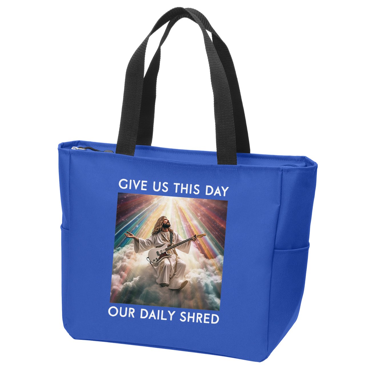 Give Us This Day Our Daily Shred Jesus Christian Zip Tote Bag