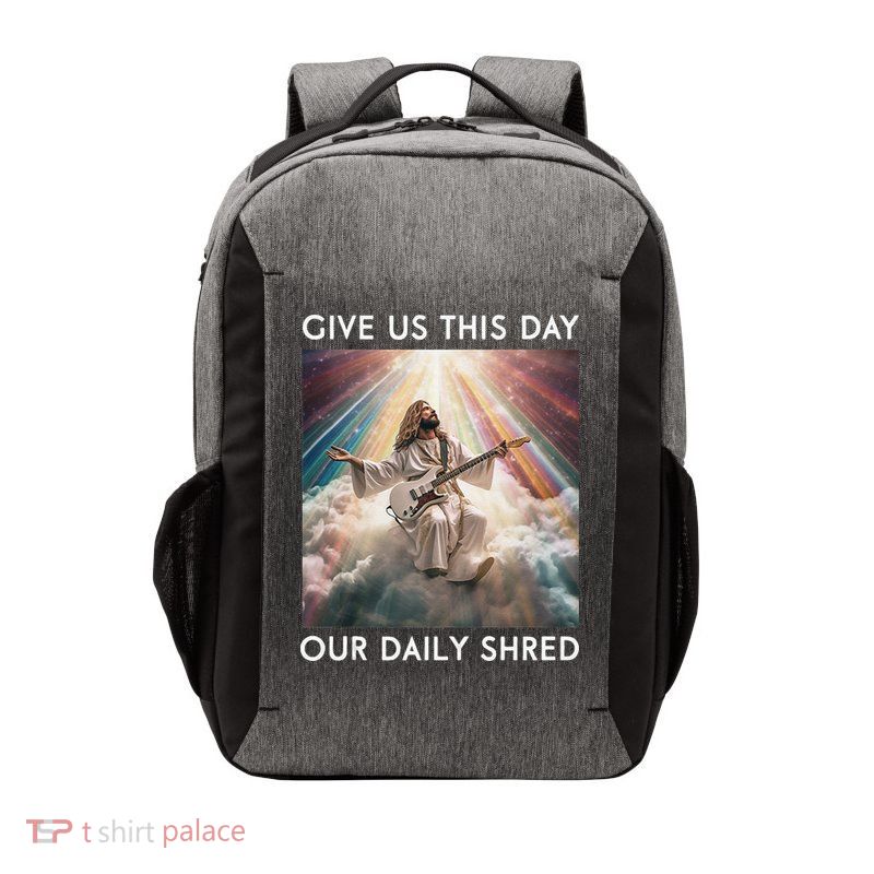 Give Us This Day Our Daily Shred Jesus Christian Vector Backpack