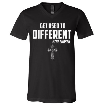 Get Used to Different The Chosen Christian Costume Faith V-Neck T-Shirt