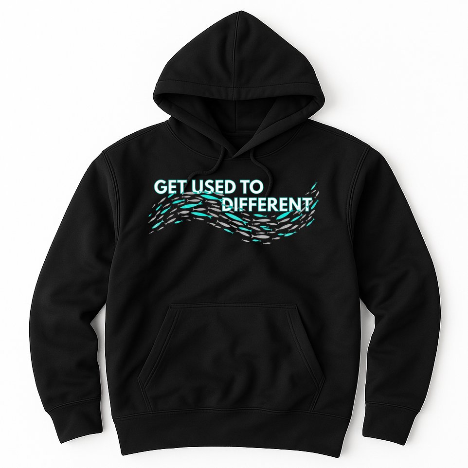 Get Used To Different X Chosen X Fish Against The Current Hoodie