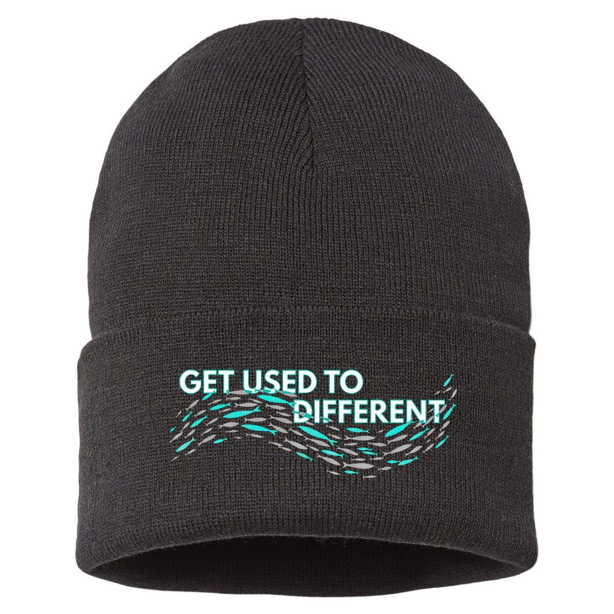 Get Used To Different X Chosen X Fish Against The Current Sustainable Knit Beanie
