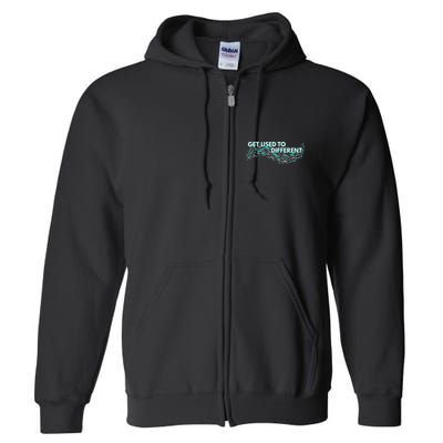 Get Used To Different X Chosen X Fish Against The Current Full Zip Hoodie