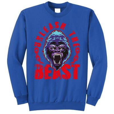 Gorilla Unleash The Beast Gym Mode Fitness Motivation Quote Gift Sweatshirt