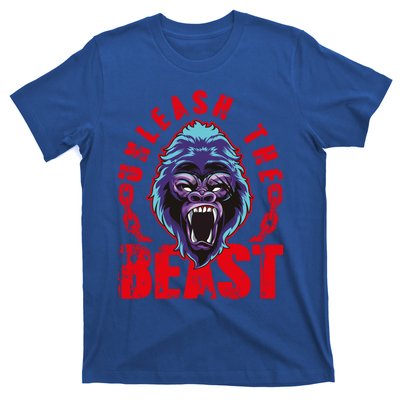 Gorilla Unleash The Beast Gym Mode Fitness Motivation Quote Gift T-Shirt