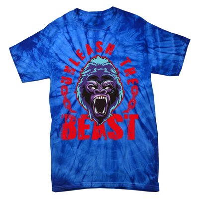 Gorilla Unleash The Beast Gym Mode Fitness Motivation Quote Gift Tie-Dye T-Shirt