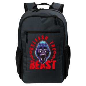 Gorilla Unleash The Beast Gym Mode Fitness Motivation Quote Gift Daily Commute Backpack