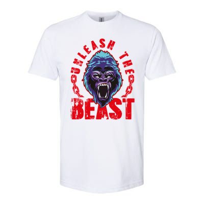 Gorilla Unleash The Beast Gym Mode Fitness Motivation Quote Gift Softstyle® CVC T-Shirt