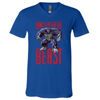 Gorilla Unleash The Beast Motivation Gym Mode Fitness Gift V-Neck T-Shirt