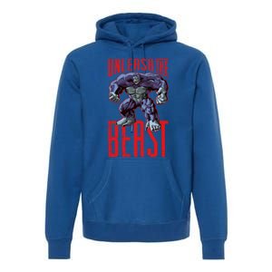 Gorilla Unleash The Beast Motivation Gym Mode Fitness Gift Premium Hoodie