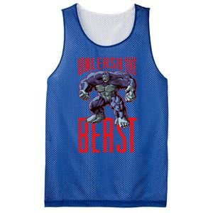 Gorilla Unleash The Beast Motivation Gym Mode Fitness Gift Mesh Reversible Basketball Jersey Tank