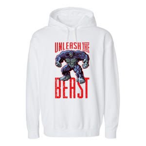 Gorilla Unleash The Beast Motivation Gym Mode Fitness Gift Garment-Dyed Fleece Hoodie