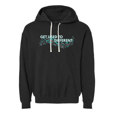 Get Used To Different X Chosen X Fish Against The Current Garment-Dyed Fleece Hoodie