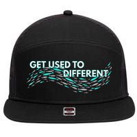 Get Used To Different X Chosen X Fish Against The Current 7 Panel Mesh Trucker Snapback Hat