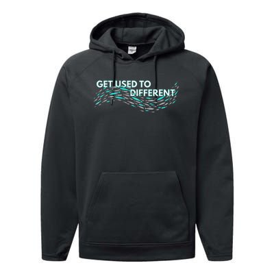 Get Used To Different X Chosen X Fish Against The Current Performance Fleece Hoodie