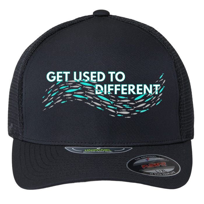 Get Used To Different X Chosen X Fish Against The Current Flexfit Unipanel Trucker Cap