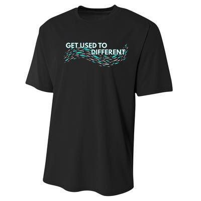 Get Used To Different X Chosen X Fish Against The Current Performance Sprint T-Shirt